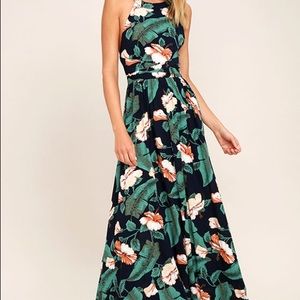 Lulus Temptation Island floral maxi dress